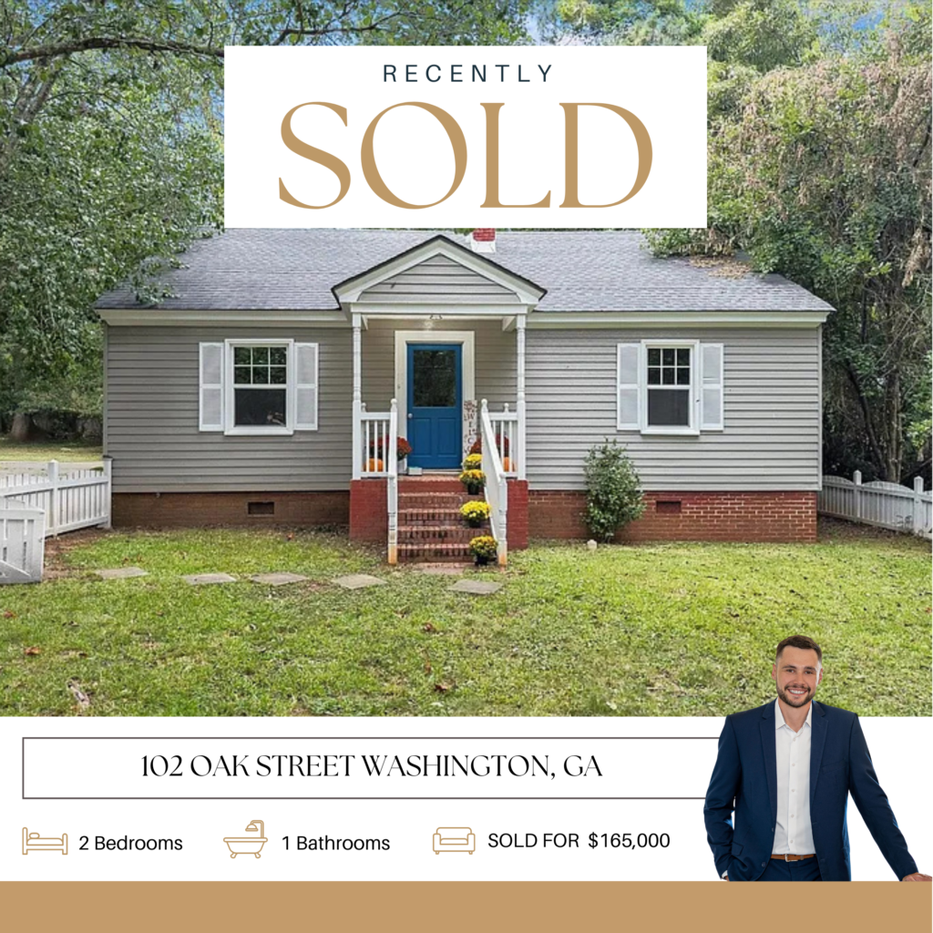Recently Sold - Ethan Harkins, 102 Oak Street Washington, GA