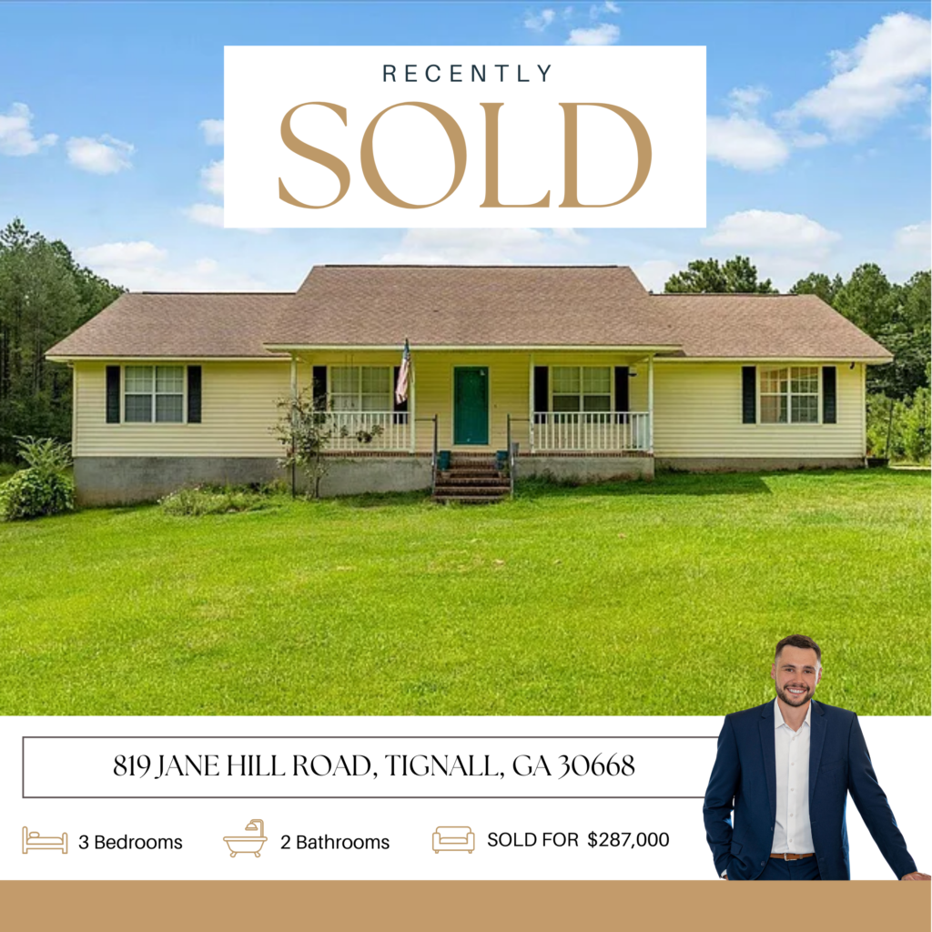 Recently Sold - Ethan Harkins, 819 Jane Hill Road, Tignall, GA 30668